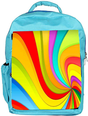 

Snoogg Eco Friendly Canvas Waves Of Multiple Color Designer Backpack Rucksack School Travel Unisex Casual Canvas Bag Bookbag Satchel 5 L Backpack(Blue)