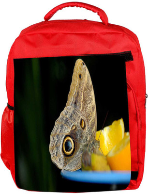 

Snoogg Eco Friendly Canvas Butterfly In Yellow Lemon Designer Backpack Rucksack School Travel Unisex Casual Canvas Bag Bookbag Satchel 5 L Backpack(Red)