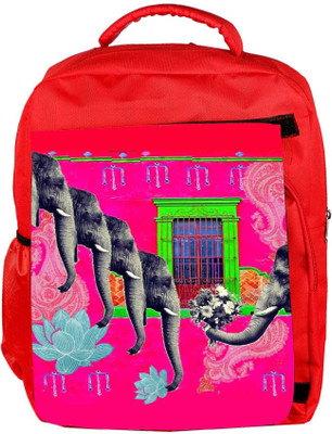 

Snoogg Eco Friendly Canvas Elephant Lover Backpack Rucksack School Travel Unisex Casual Canvas Bag Bookbag Satchel 5 L Backpack(Red)