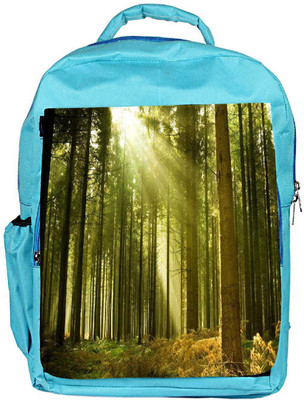 

Snoogg Eco Friendly Canvas Abstract Green Forest Designer Backpack Rucksack School Travel Unisex Casual Canvas Bag Bookbag Satchel 5 L Backpack(Blue)