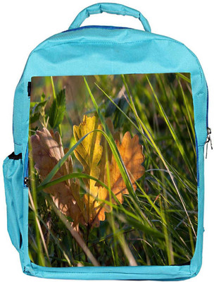 

Snoogg Eco Friendly Canvas Frozen Leaf Unique Designer Backpack Rucksack School Travel Unisex Casual Canvas Bag Bookbag Satchel 5 L Backpack(Blue)