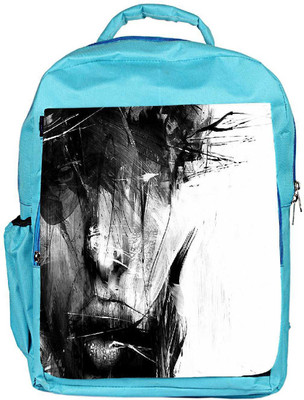 

Snoogg Eco Friendly Canvas Portrait Digital Designer Backpack Rucksack School Travel Unisex Casual Canvas Bag Bookbag Satchel 5 L Backpack(Blue)