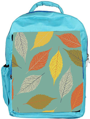 

Snoogg Eco Friendly Canvas Colorful Leaves Designer Backpack Rucksack School Travel Unisex Casual Canvas Bag Bookbag Satchel 5 L Backpack(Blue)