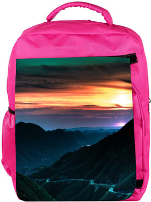 

Snoogg Eco Friendly Canvas City At Night Designer Backpack Rucksack School Travel Unisex Casual Canvas Bag Bookbag Satchel 5 L Backpack(Pink)