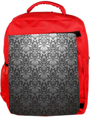 

Snoogg Eco Friendly Canvas Grey Pattern Black Designer Backpack Rucksack School Travel Unisex Casual Canvas Bag Bookbag Satchel 5 L Backpack(Red)