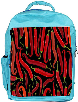 

Snoogg Eco Friendly Canvas Seamless Chilly Texture Vector Backpack Rucksack School Travel Unisex Casual Canvas Bag Bookbag Satchel 5 L Backpack(Blue)