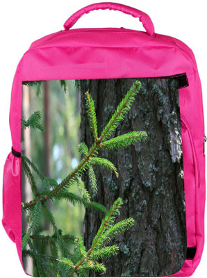 

Snoogg Eco Friendly Canvas Abstract Christmas Tree Designer Backpack Rucksack School Travel Unisex Casual Canvas Bag Bookbag Satchel 5 L Backpack(Pink)