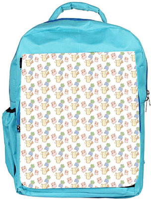 

Snoogg Eco Friendly Canvas Cute Piggy Backpack Rucksack School Travel Unisex Casual Canvas Bag Bookbag Satchel 5 L Backpack(Blue)