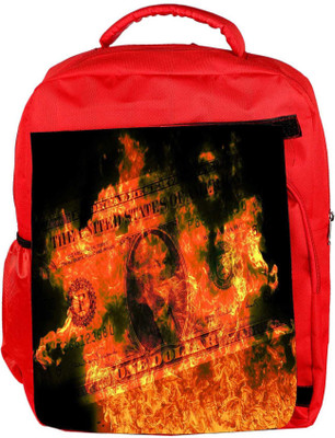

Snoogg Eco Friendly Canvas Dollars Backpack Rucksack School Travel Unisex Casual Canvas Bag Bookbag Satchel 5 L Backpack(Red)