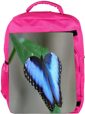 

Snoogg Eco Friendly Canvas Blue And Black Butterfly Designer Backpack Rucksack School Travel Unisex Casual Canvas Bag Bookbag Satchel 5 L Backpack(Pink)