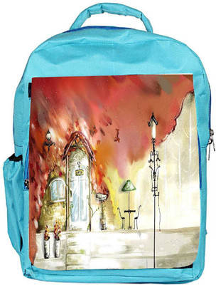 

Snoogg Eco Friendly Canvas Open Door Designer Backpack Rucksack School Travel Unisex Casual Canvas Bag Bookbag Satchel 5 L Backpack(Blue)