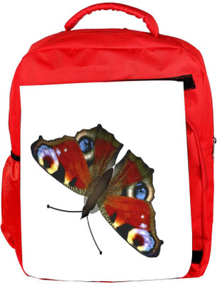 

Snoogg Eco Friendly Canvas Butterfly Backpack Rucksack School Travel Unisex Casual Canvas Bag Bookbag Satchel 5 L Backpack(Red)