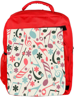 

Snoogg Eco Friendly Canvas Music Strings Designer Backpack Rucksack School Travel Unisex Casual Canvas Bag Bookbag Satchel 5 L Backpack(Red)