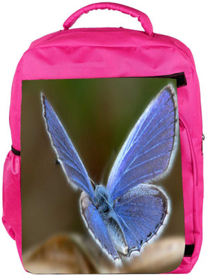 

Snoogg Eco Friendly Canvas Light Blue Butterfly Designer Backpack Rucksack School Travel Unisex Casual Canvas Bag Bookbag Satchel 5 L Backpack(Pink)