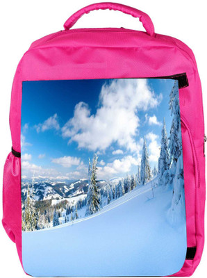 

Snoogg Eco Friendly Canvas Snow Island Designer Backpack Rucksack School Travel Unisex Casual Canvas Bag Bookbag Satchel 5 L Backpack(Pink)