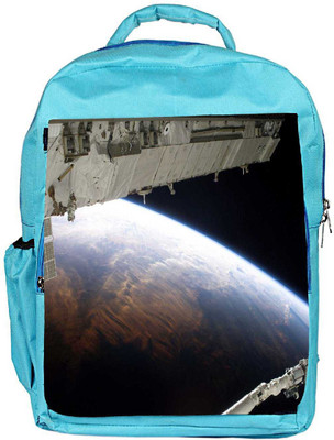 

Snoogg Eco Friendly Canvas Earth View From Top At Night Designer Backpack Rucksack School Travel Unisex Casual Canvas Bag Bookbag Satchel 5 L Backpack(Blue)