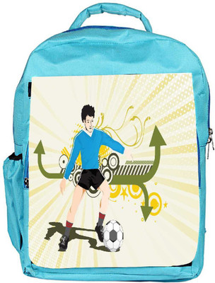 

Snoogg Eco Friendly Canvas Vector Football Player Composition Backpack Rucksack School Travel Unisex Casual Canvas Bag Bookbag Satchel 5 L Backpack(Blue)