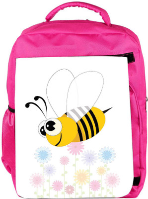 

Snoogg Eco Friendly Canvas Background With Floral Backpack Rucksack School Travel Unisex Casual Canvas Bag Bookbag Satchel 5 L Backpack(Pink)