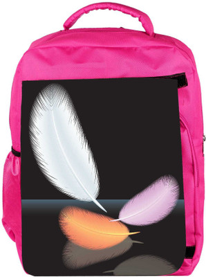 

Snoogg Eco Friendly Canvas Feathers Vector Backpack Rucksack School Travel Unisex Casual Canvas Bag Bookbag Satchel 5 L Backpack(Pink)