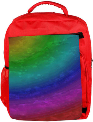 

Snoogg Eco Friendly Canvas Wave Rainbow 2403 Backpack Rucksack School Travel Unisex Casual Canvas Bag Bookbag Satchel 5 L Backpack(Red)