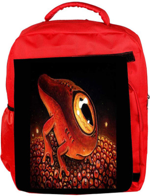

Snoogg Eco Friendly Canvas One Eyed Sea Creatur 2674 Backpack Rucksack School Travel Unisex Casual Canvas Bag Bookbag Satchel 5 L Backpack(Red)