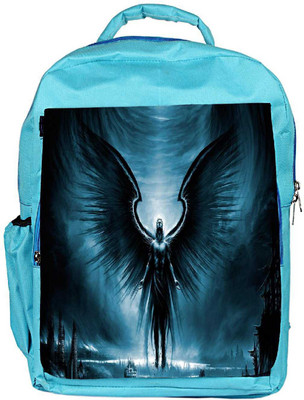 

Snoogg Eco Friendly Canvas The Dark Angel Designer Backpack Rucksack School Travel Unisex Casual Canvas Bag Bookbag Satchel 5 L Backpack(Blue)