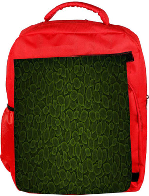 

Snoogg Eco Friendly Canvas Multiple Green Abstract Design Designer Backpack Rucksack School Travel Unisex Casual Canvas Bag Bookbag Satchel 5 L Backpack(Red)