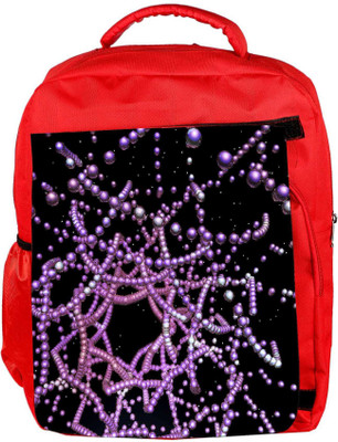 

Snoogg Eco Friendly Canvas Digital Fractal Structure Backpack Rucksack School Travel Unisex Casual Canvas Bag Bookbag Satchel 5 L Backpack(Red)