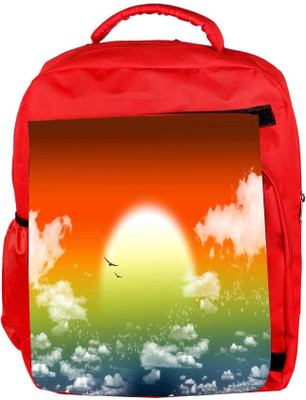 

Snoogg Eco Friendly Canvas Fantasy Sunset Backpack Rucksack School Travel Unisex Casual Canvas Bag Bookbag Satchel 5 L Backpack(Red)
