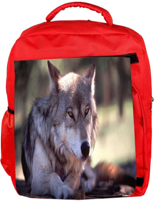 

Snoogg Eco Friendly Canvas Wolfy Dog Designer Backpack Rucksack School Travel Unisex Casual Canvas Bag Bookbag Satchel 5 L Backpack(Red)