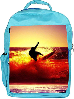 

Snoogg Eco Friendly Canvas Surfer Style Backpack Rucksack School Travel Unisex Casual Canvas Bag Bookbag Satchel 5 L Backpack(Blue)