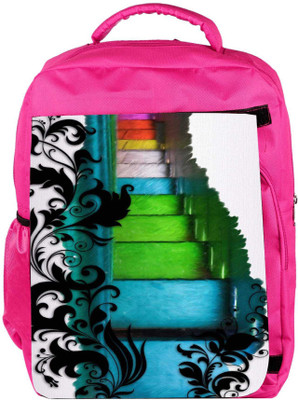 

Snoogg Eco Friendly Canvas Swirls And Multicolored 2705 Backpack Rucksack School Travel Unisex Casual Canvas Bag Bookbag Satchel 5 L Backpack(Pink)