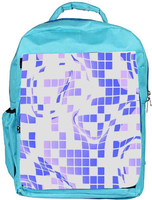 

Snoogg Eco Friendly Canvas Purple Checkered Pattern 2558 Backpack Rucksack School Travel Unisex Casual Canvas Bag Bookbag Satchel 5 L Backpack(Blue)