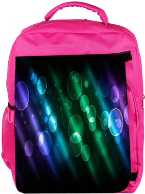 

Snoogg Eco Friendly Canvas Multicolor Bubbles Designer Backpack Rucksack School Travel Unisex Casual Canvas Bag Bookbag Satchel 5 L Backpack(Pink)
