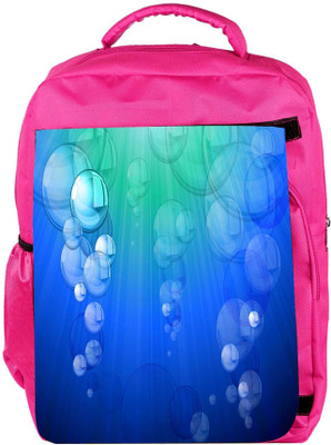 

Snoogg Eco Friendly Canvas Blue Bubble Vector Background Backpack Rucksack School Travel Unisex Casual Canvas Bag Bookbag Satchel 5 L Backpack(Pink)