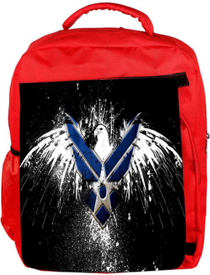 

Snoogg Eco Friendly Canvas Military Logo Designer Backpack Rucksack School Travel Unisex Casual Canvas Bag Bookbag Satchel 5 L Backpack(Red)