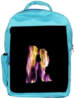 

Snoogg Eco Friendly Canvas Flaming 3D Letter Backpack Rucksack School Travel Unisex Casual Canvas Bag Bookbag Satchel 5 L Backpack(Blue)
