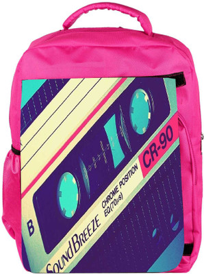 

Snoogg Eco Friendly Canvas Vintage Casettes Backpack Rucksack School Travel Unisex Casual Canvas Bag Bookbag Satchel 5 L Backpack(Pink)