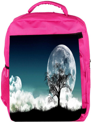 

Snoogg Eco Friendly Canvas Tree At Night Designer Backpack Rucksack School Travel Unisex Casual Canvas Bag Bookbag Satchel 5 L Backpack(Pink)