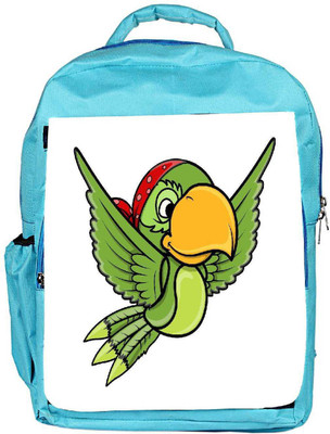 

Snoogg Eco Friendly Canvas Flying Parrot Vector Cartoon Illustration Backpack Rucksack School Travel Unisex Casual Canvas Bag Bookbag Satchel 5 L Backpack(Blue)