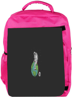 

Snoogg Eco Friendly Canvas Astronaut Designer Backpack Rucksack School Travel Unisex Casual Canvas Bag Bookbag Satchel 5 L Backpack(Pink)