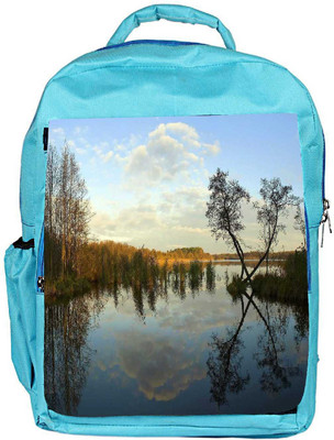 

Snoogg Eco Friendly Canvas River And Clouds Designer Backpack Rucksack School Travel Unisex Casual Canvas Bag Bookbag Satchel 5 L Backpack(Blue)