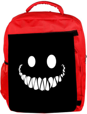 

Snoogg Eco Friendly Canvas Cute Inface Smile Backpack Rucksack School Travel Unisex Casual Canvas Bag Bookbag Satchel 5 L Backpack(Red)
