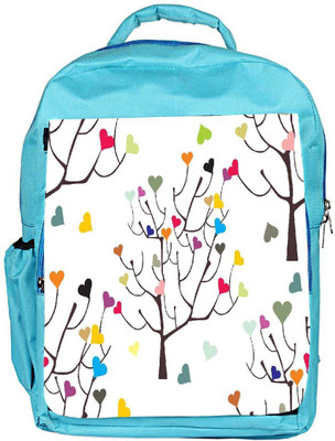 

Snoogg Eco Friendly Canvas Colorful Hearts Designer Backpack Rucksack School Travel Unisex Casual Canvas Bag Bookbag Satchel 5 L Backpack(Blue)