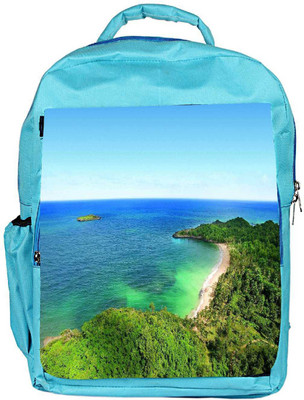 

Snoogg Eco Friendly Canvas Forest And The Sea Designer Backpack Rucksack School Travel Unisex Casual Canvas Bag Bookbag Satchel 5 L Backpack(Blue)