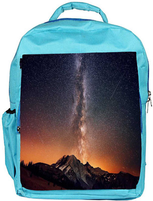 

Snoogg Eco Friendly Canvas Milky Way Above The Mountains Designer Backpack Rucksack School Travel Unisex Casual Canvas Bag Bookbag Satchel 5 L Backpack(Blue)
