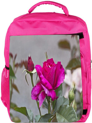 

Snoogg Eco Friendly Canvas Dark Pink Rose Flower Backpack Rucksack School Travel Unisex Casual Canvas Bag Bookbag Satchel 5 L Backpack(Pink)