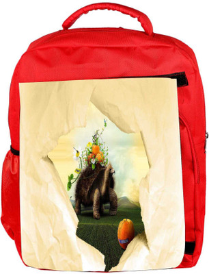 

Snoogg Eco Friendly Canvas Tortoise Designer Backpack Rucksack School Travel Unisex Casual Canvas Bag Bookbag Satchel 5 L Backpack(Red)