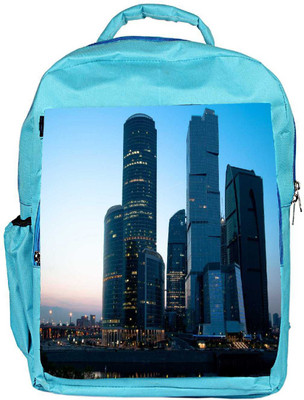 

Snoogg Eco Friendly Canvas Abstract Buildings Designer Backpack Rucksack School Travel Unisex Casual Canvas Bag Bookbag Satchel 5 L Backpack(Blue)