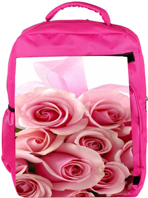 

Snoogg Eco Friendly Canvas Pink Flower Backpack Rucksack School Travel Unisex Casual Canvas Bag Bookbag Satchel 5 L Backpack(Pink)